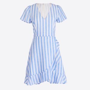 NWT JCrew blue and white stripped dress
